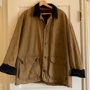 Vintage J. Crew Barn Coat: wool plaid lining and corduroy trim!